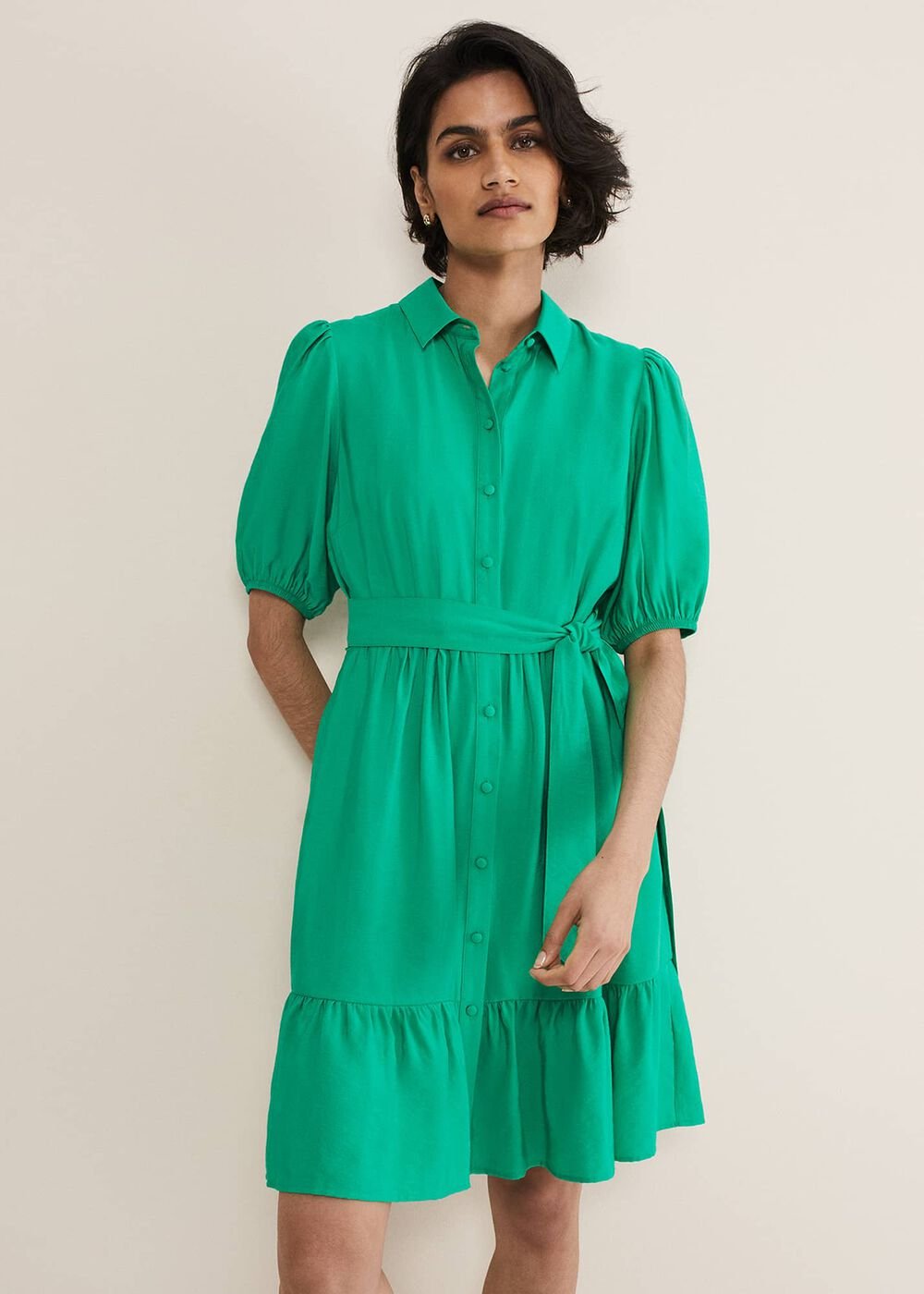 Sue Green Swing Mini Dress Green