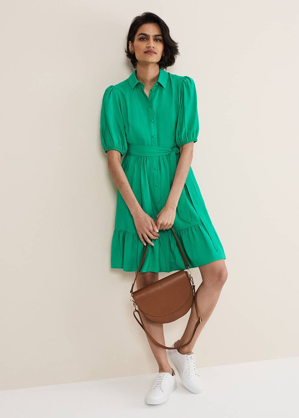 Sue Green Swing Mini Dress Green