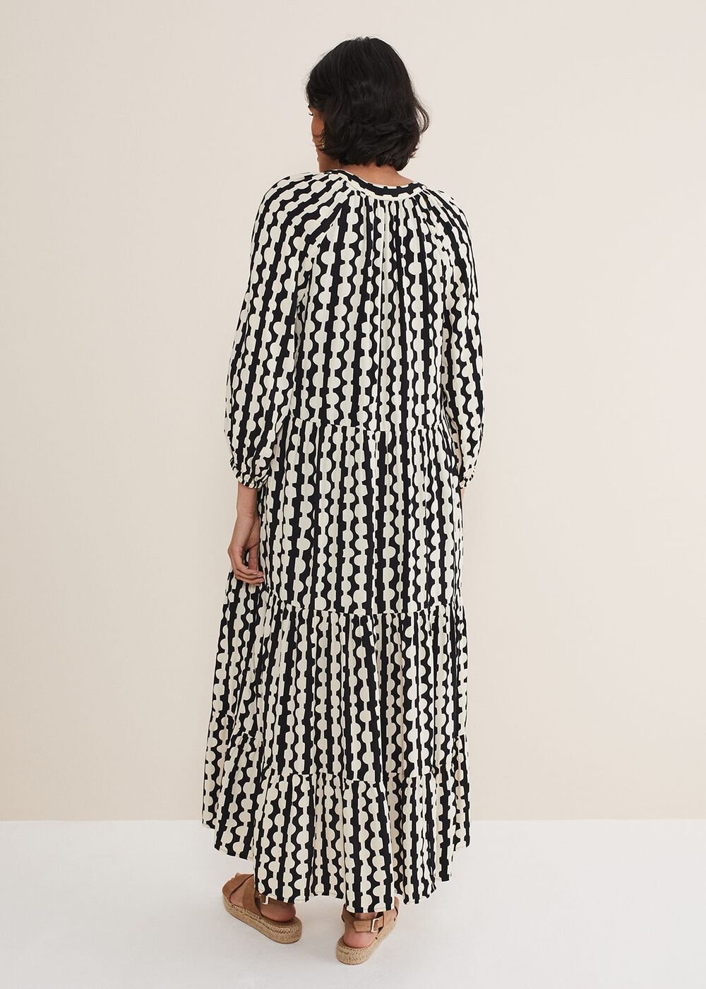 Lara Midi Dress Black/Ivory