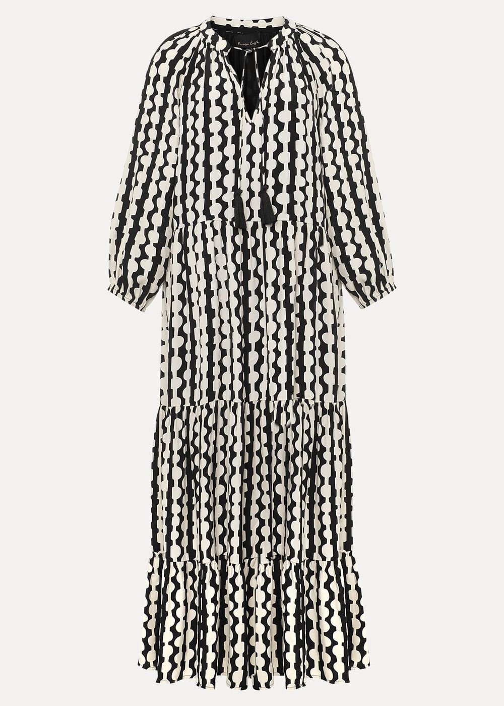 Lara Midi Dress Black/Ivory