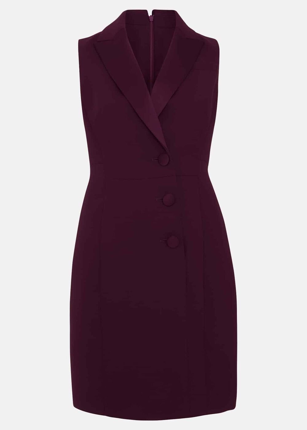 Lolicia Sleeveless Tux Dress Burgundy