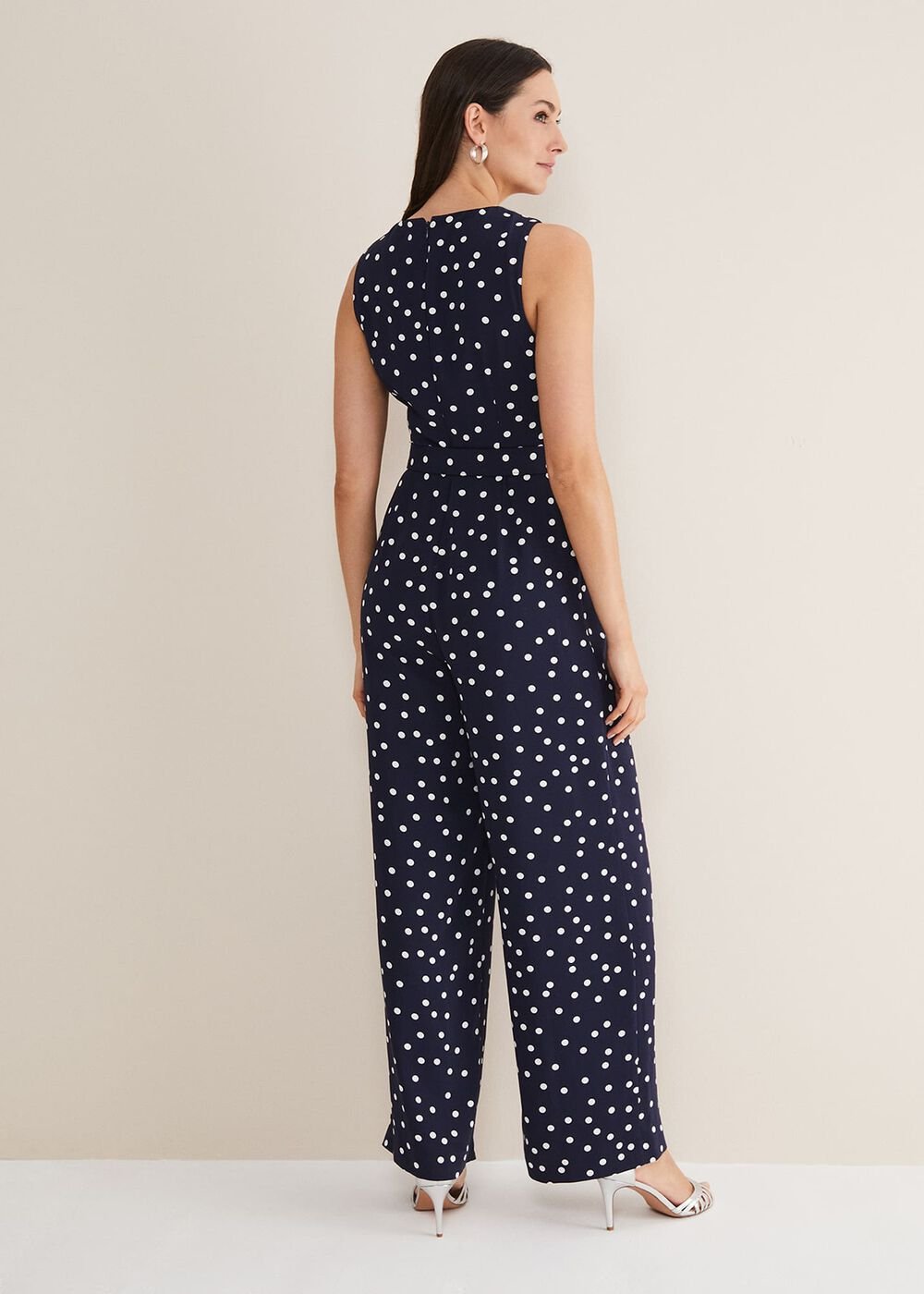 Kenzie Spot Jumpsuit Navy/Ivory