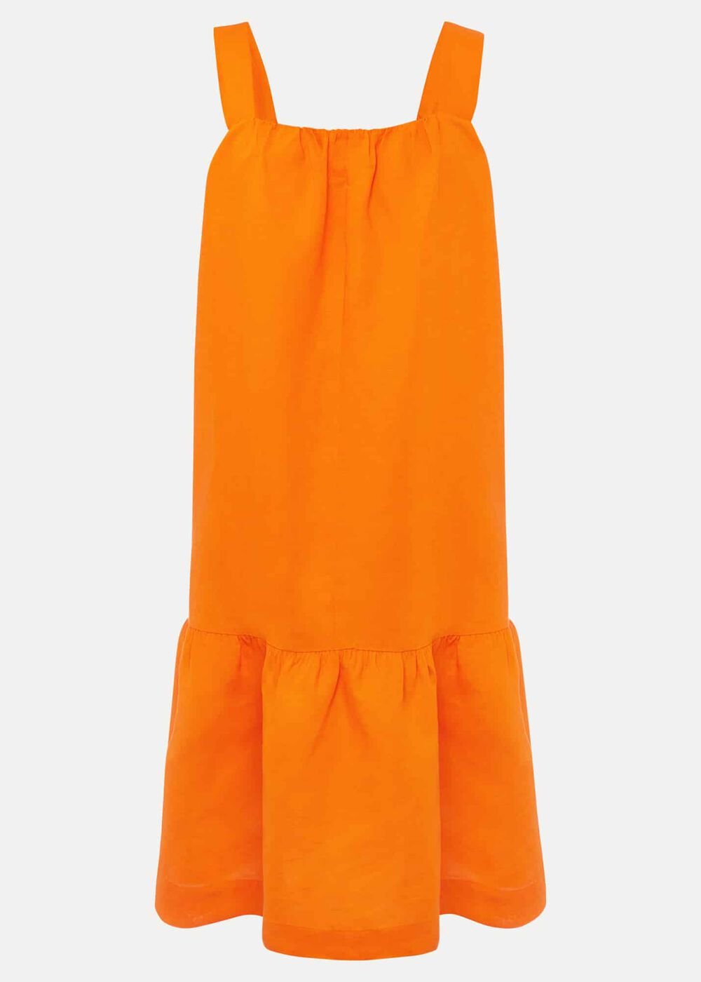 Mandy Linen Swing Dress Orange