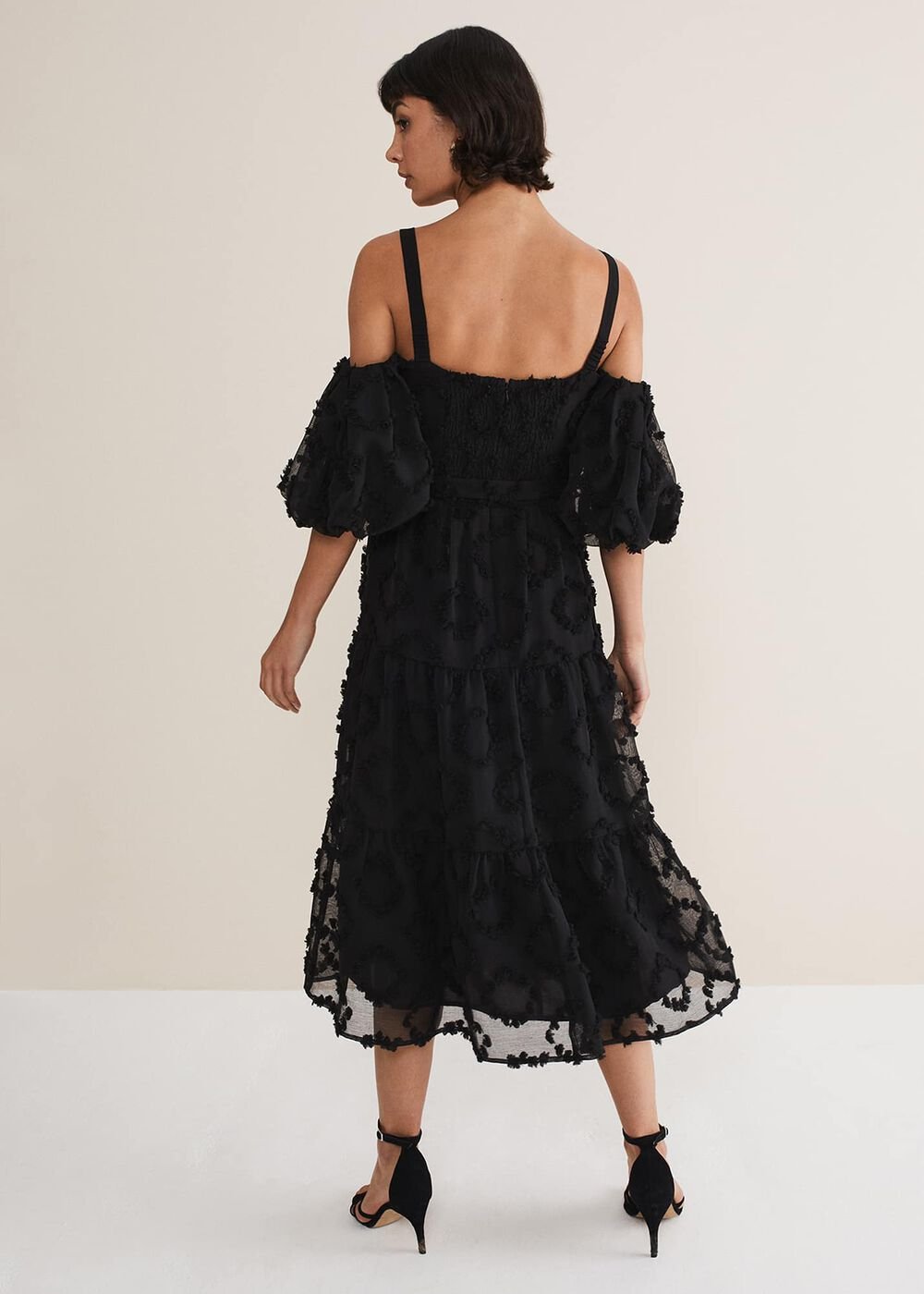 Margarita Off The Shoulder Midaxi Dress Black