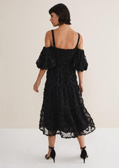 Margarita Off The Shoulder Midaxi Dress Black