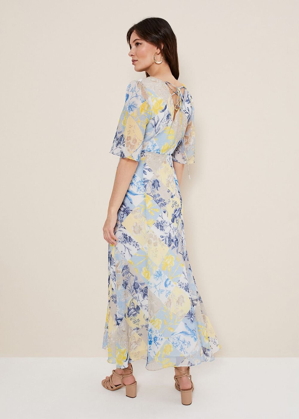 Akia Patchwork Dress Blue