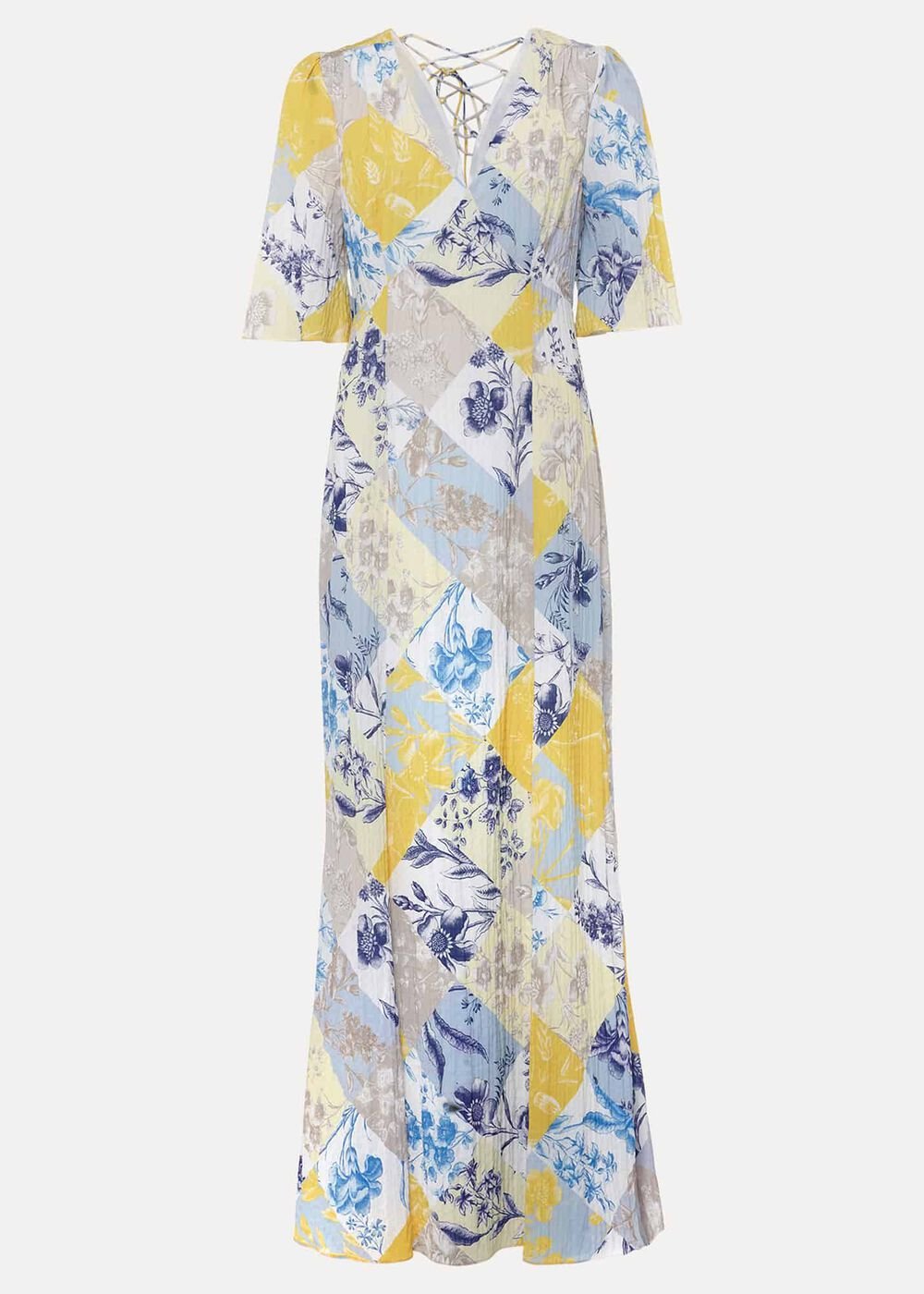 Akia Patchwork Dress Blue