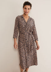 Kesia Hearts Swing Dress Navy/Stone