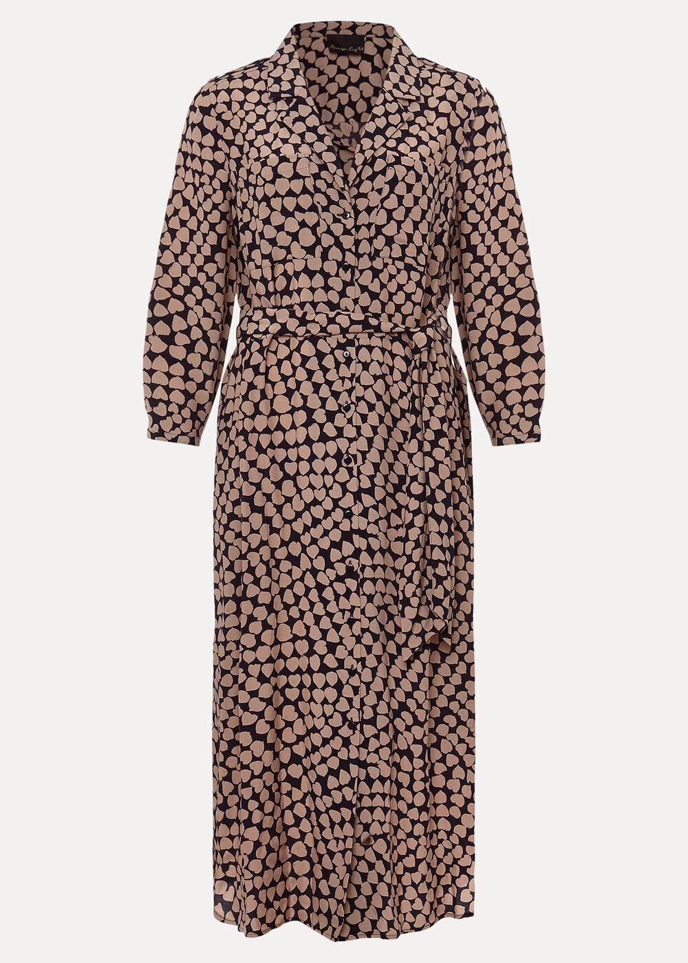 Kesia Hearts Swing Dress Navy/Stone