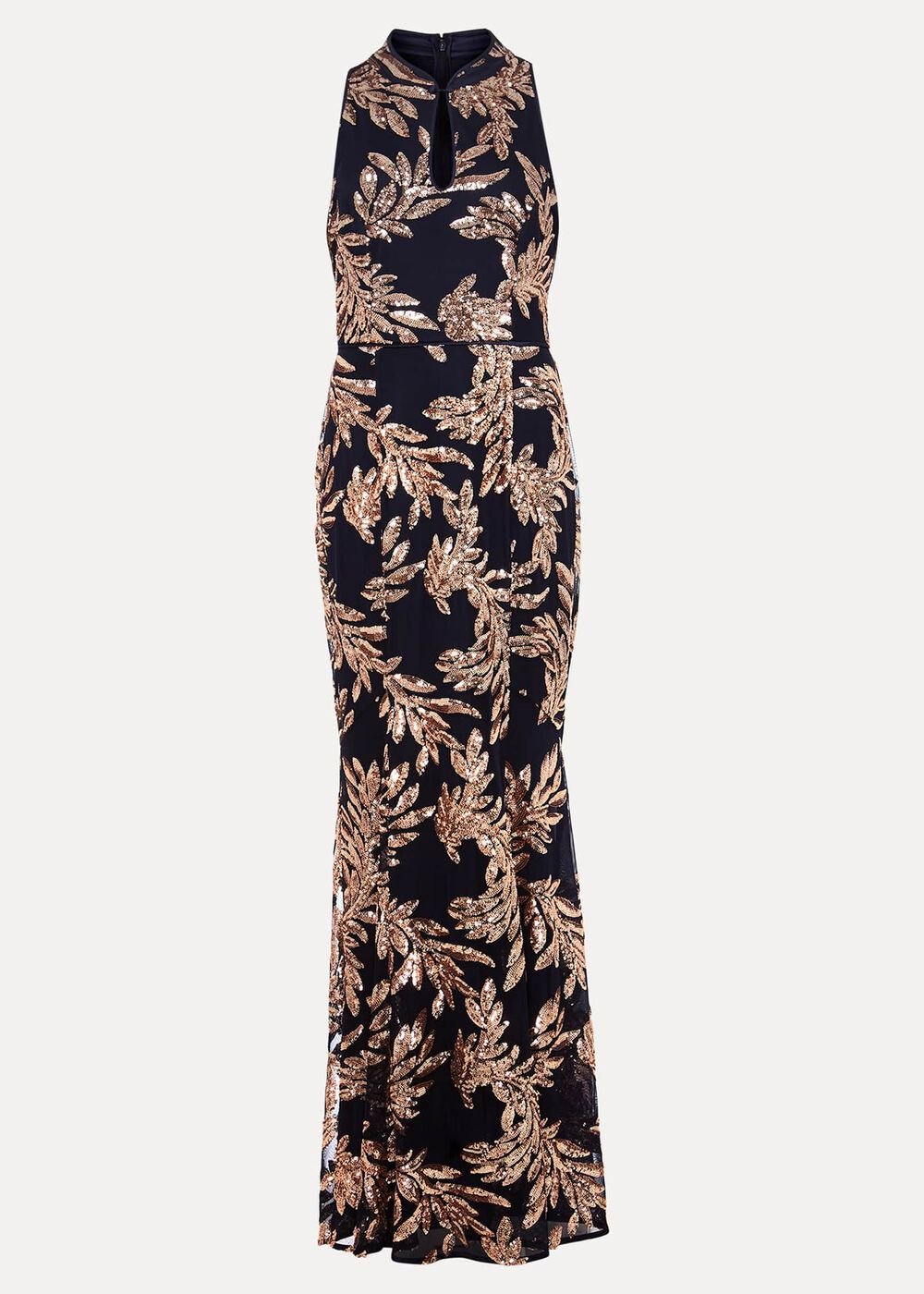 Viviana Sequin Maxi Dress Navy/Gold