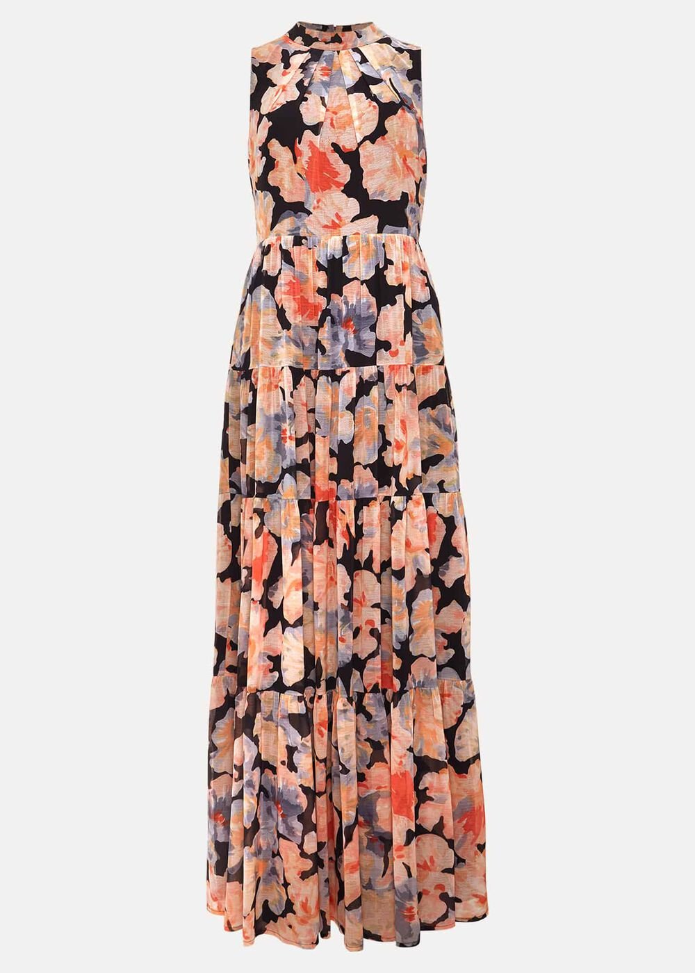 Vora Printed Tiered Maxi Dress Multi-Coloured
