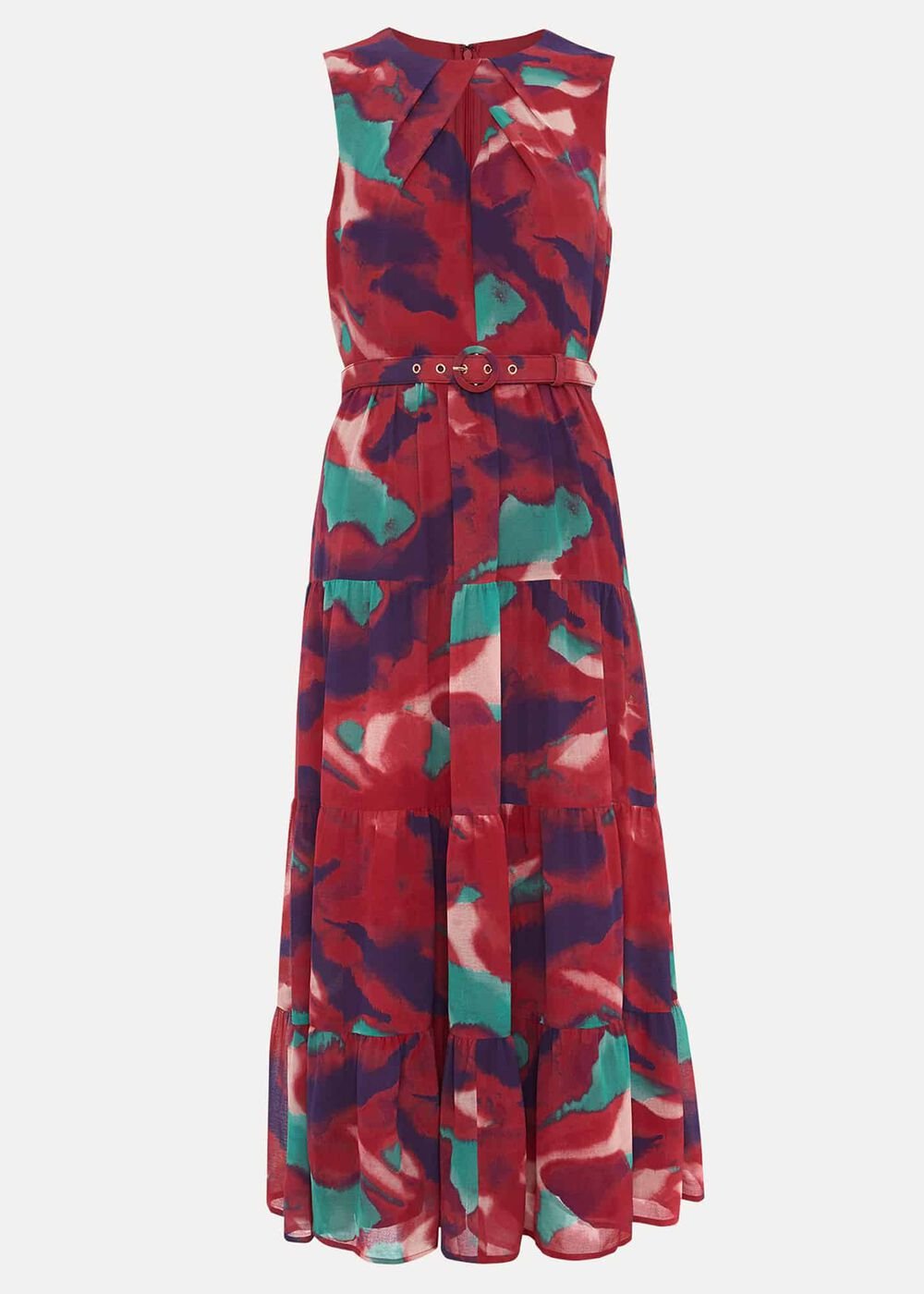 Jolene Floral Midi Dress Multi-Coloured