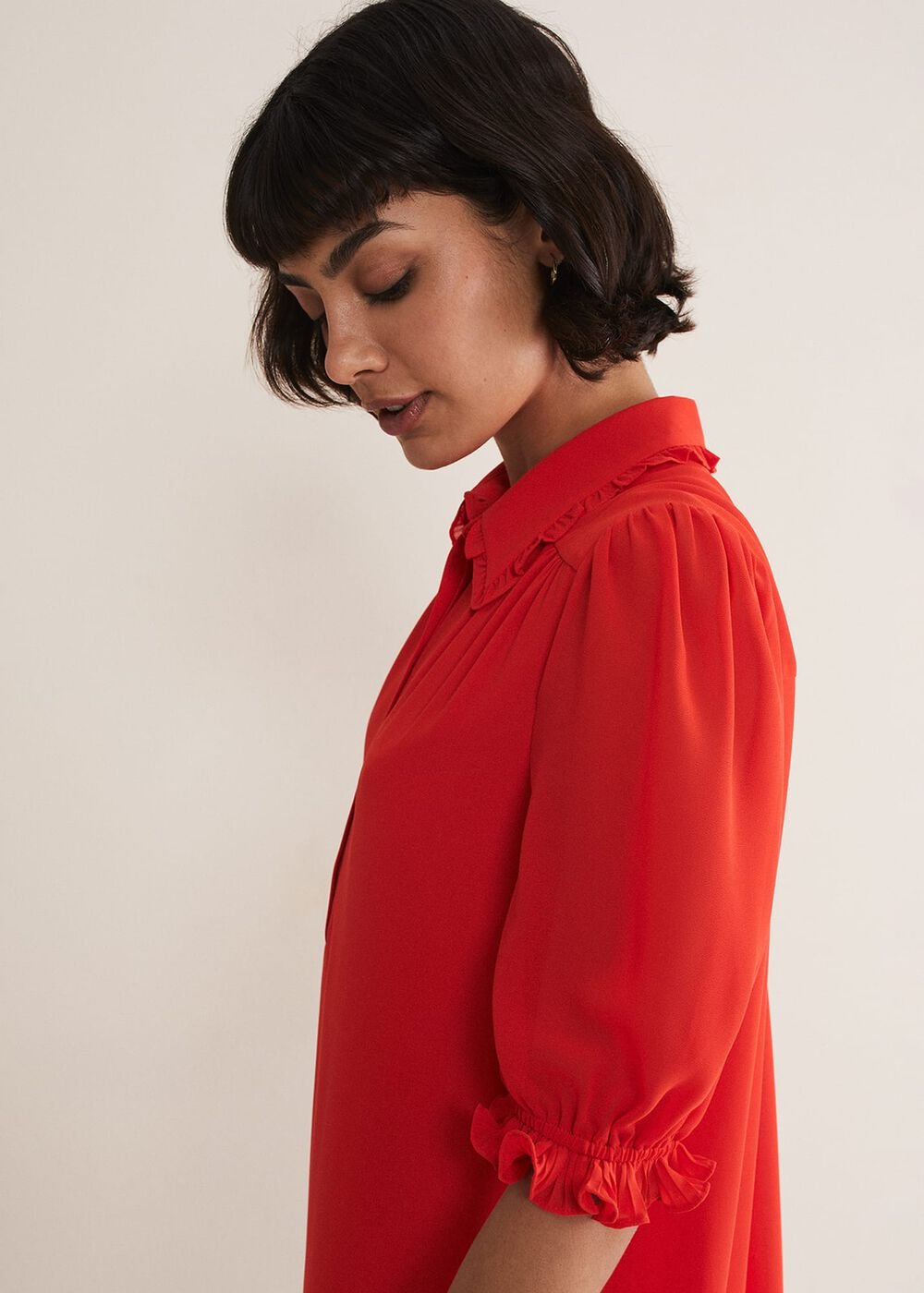 April Chiffon Mini Dress Red