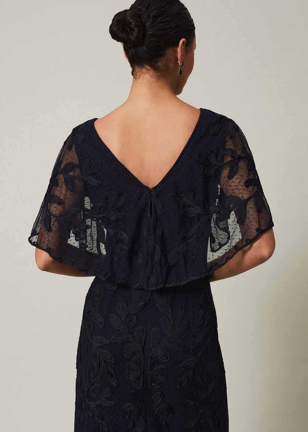 Noelle Navy Tapework Maxi Dress Navy