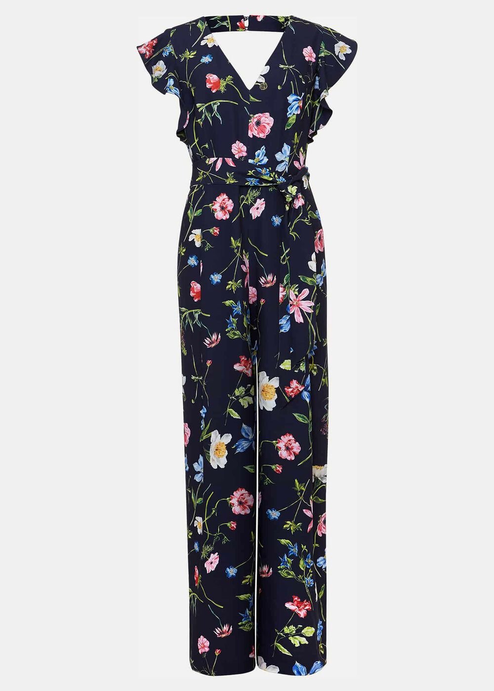 Kallie Floral Wide Leg Jumpsuit Navy/Multi