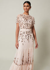 Hilary Embellished Maxi Dress Mauve