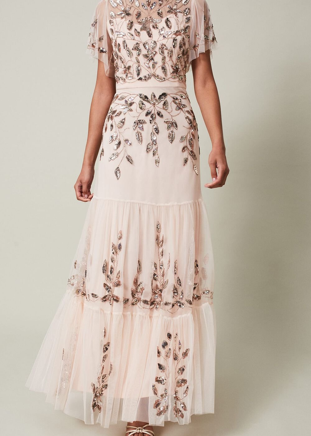Hilary Embellished Maxi Dress Mauve