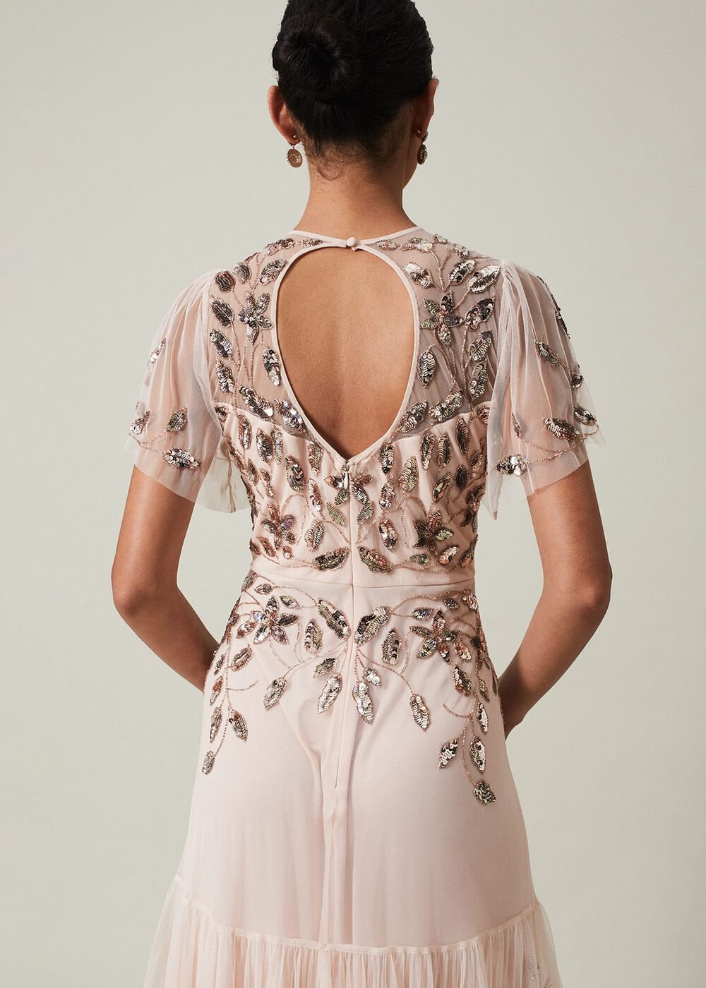 Hilary Embellished Maxi Dress Mauve
