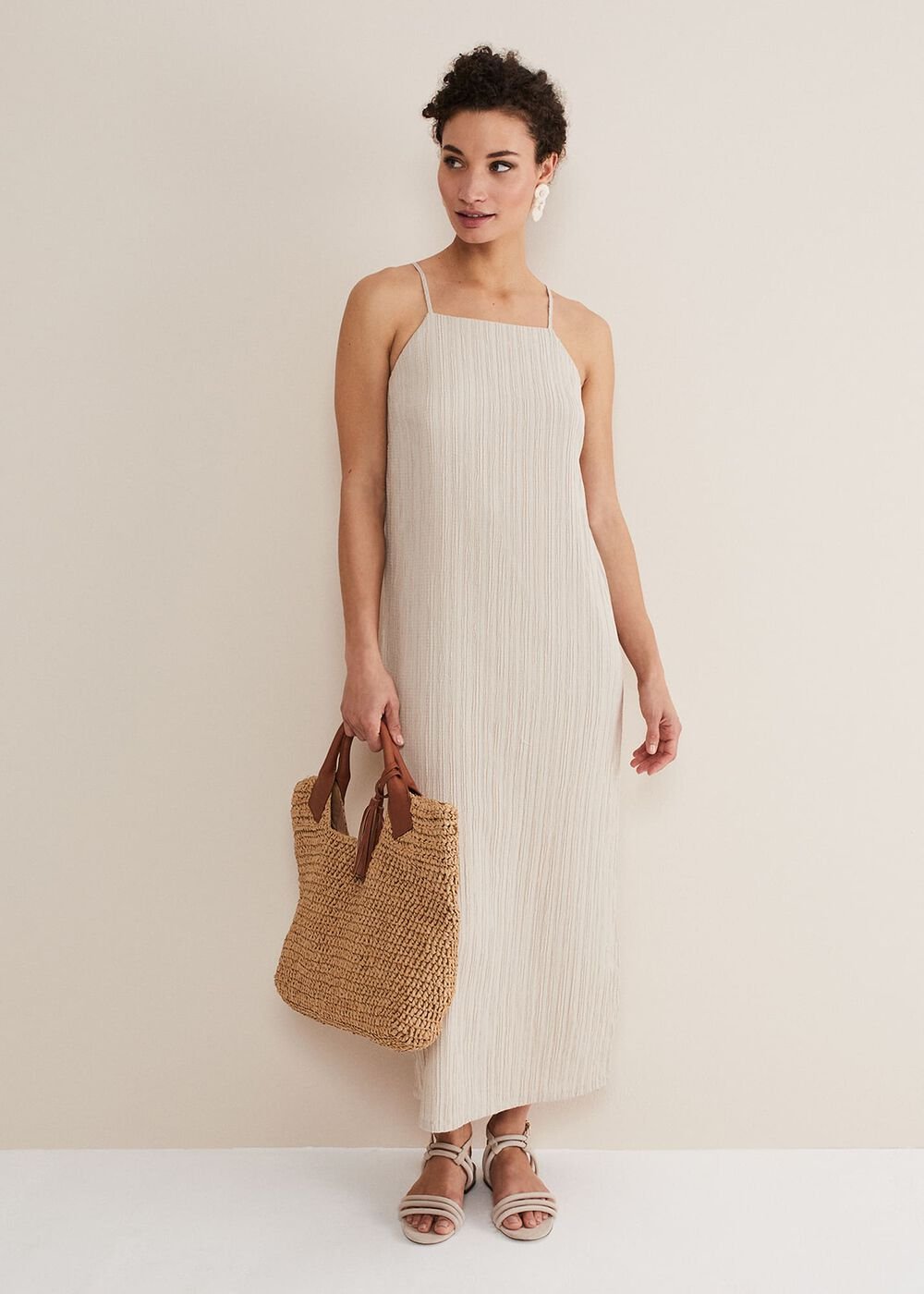 Kady Stone Strappy D Ring Dress Stone