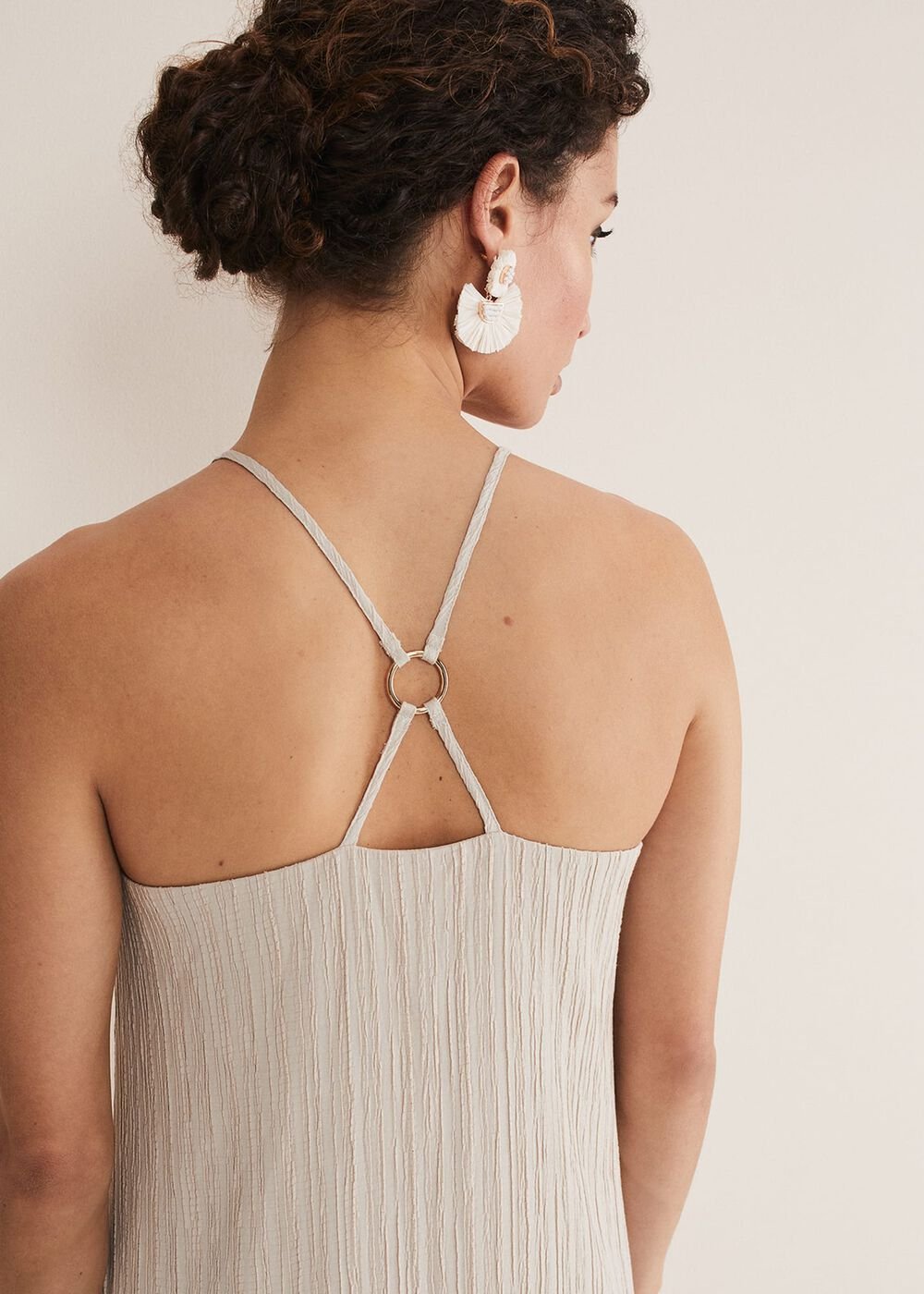 Kady Stone Strappy D Ring Dress Stone