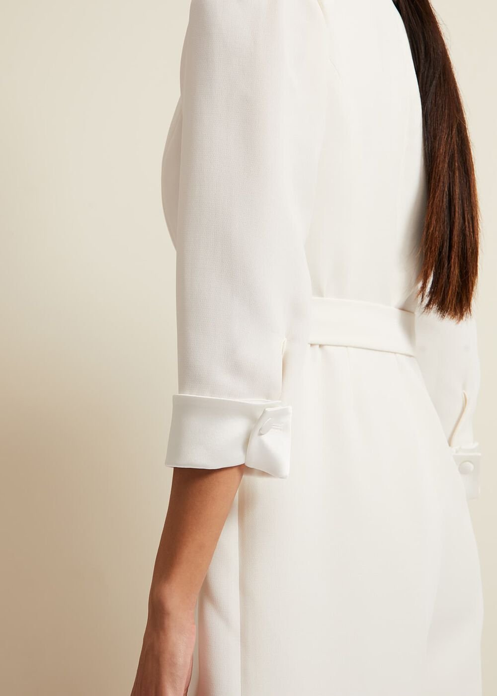 Kylie Tux Jumpsuit Ivory