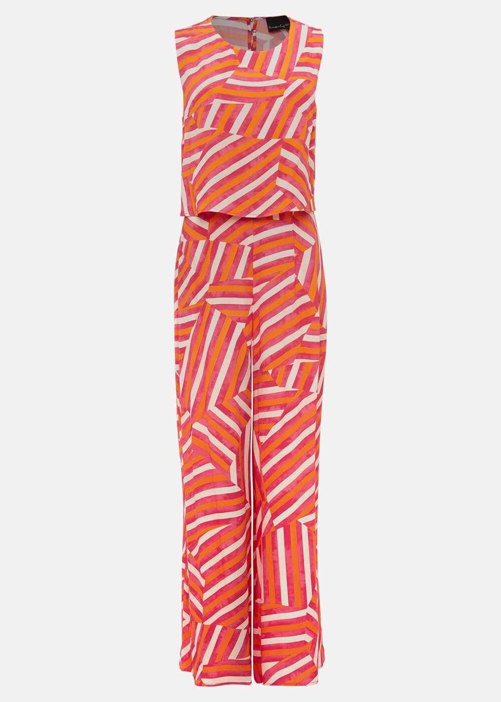 Aubrey Striped Wide Leg Jumpsuit Pink/Orange
