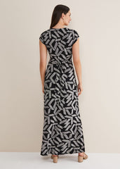 Siobhan Abstract Maxi Dress Black/White