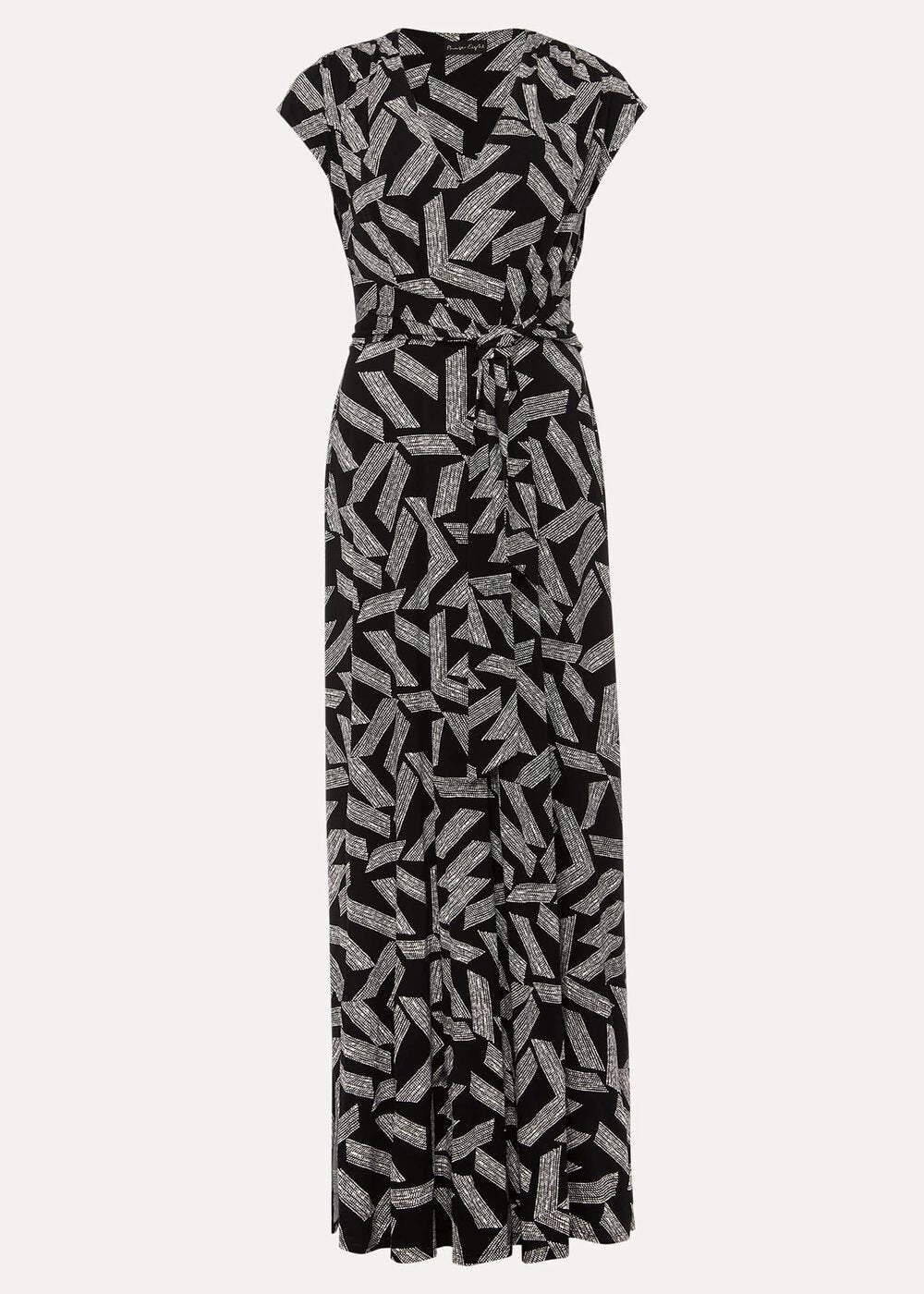 Siobhan Abstract Maxi Dress Black/White