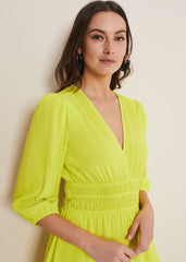 Lina Lime Midi Dress Lime