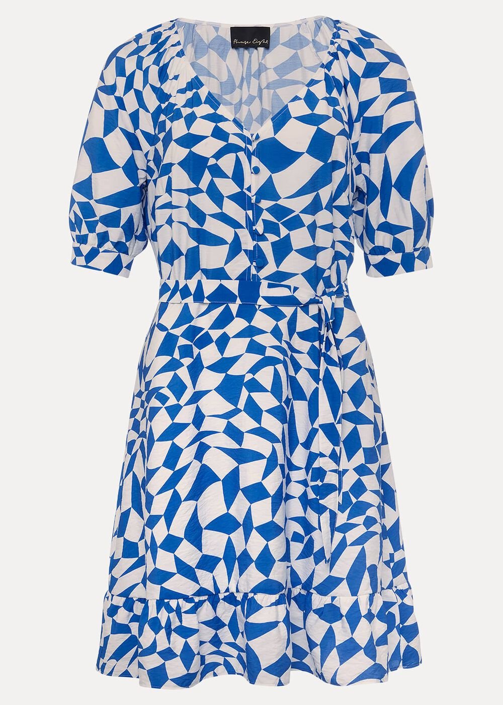 Penele Geo Swing Dress Blue