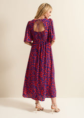 Ayesha Floral Midaxi Dress Red/Purple