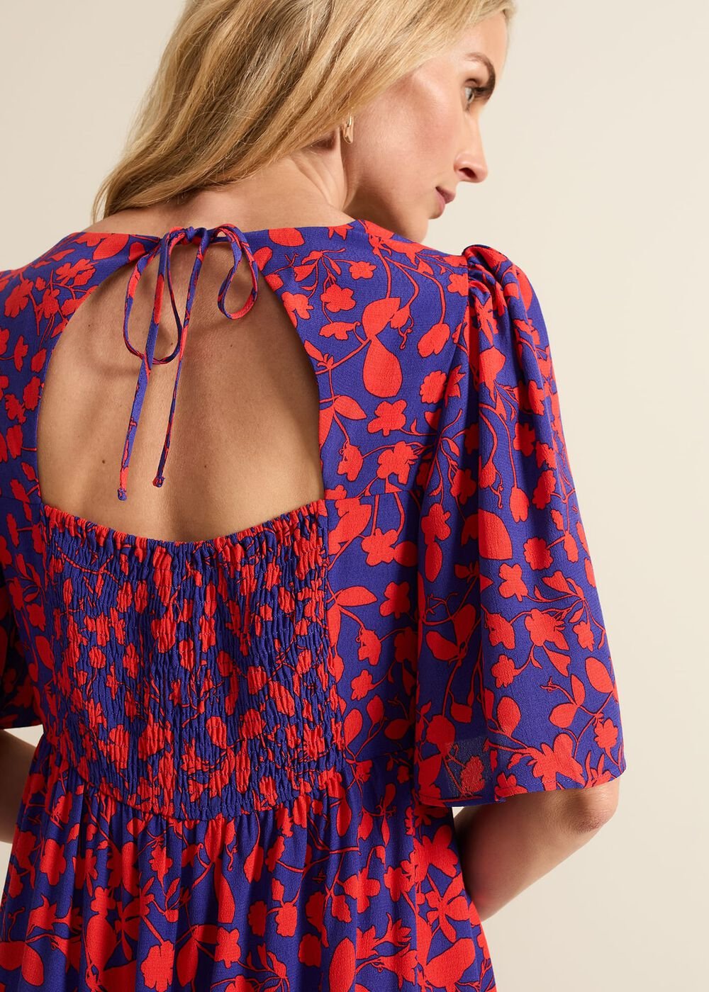Ayesha Floral Midaxi Dress Red/Purple