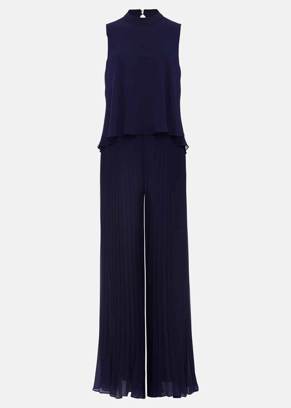 Eden Navy Pleated Jumpsuit Navy