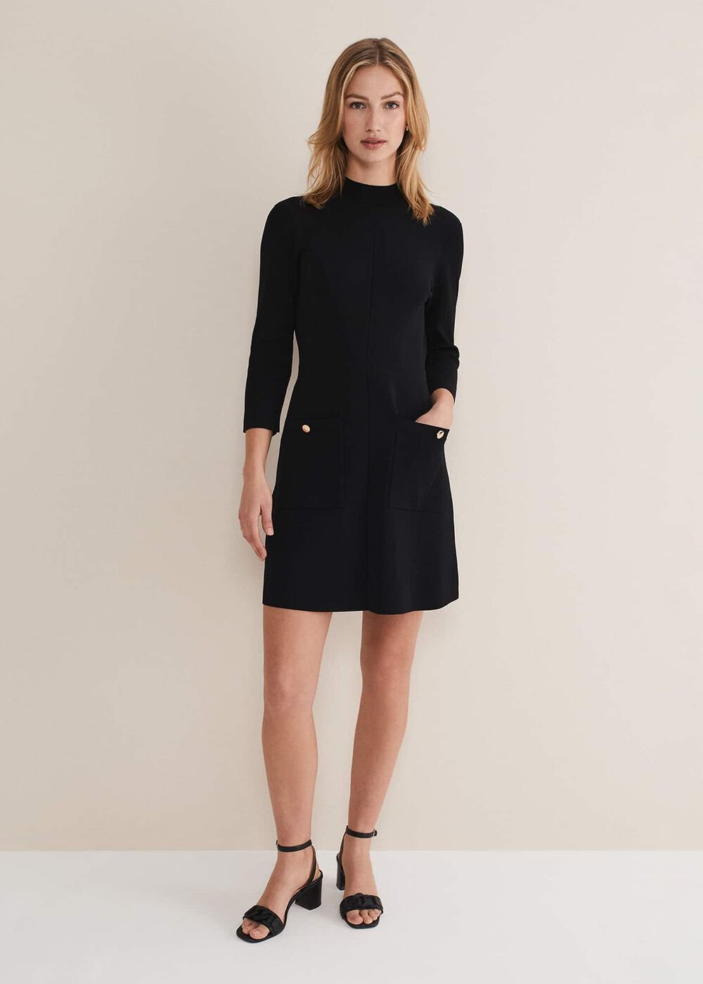 Kamri Knitted Tunic Dress Black
