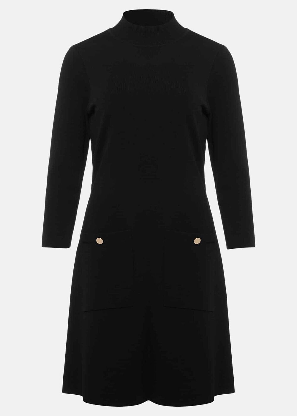 Kamri Knitted Tunic Dress Black