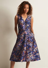 Adonia Abstract Jacquard Dress Multi-Coloured