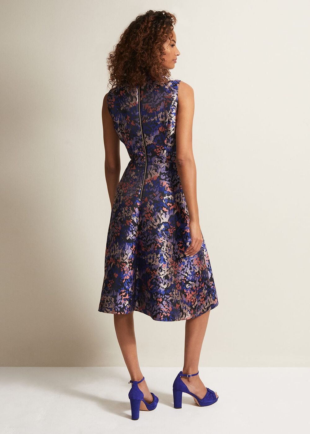 Adonia Abstract Jacquard Dress Multi-Coloured