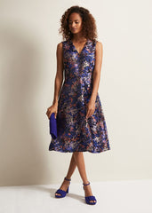 Adonia Abstract Jacquard Dress Multi-Coloured