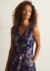 Adonia Abstract Jacquard Dress Multi-Coloured