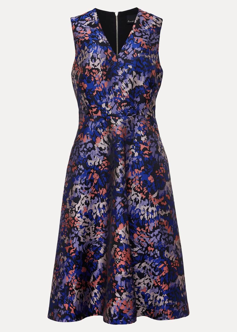 Adonia Abstract Jacquard Dress Multi-Coloured