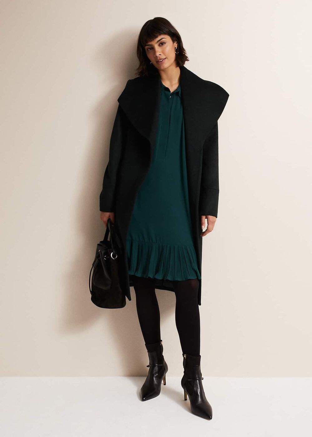 April Swing Mini Dress Dark Green