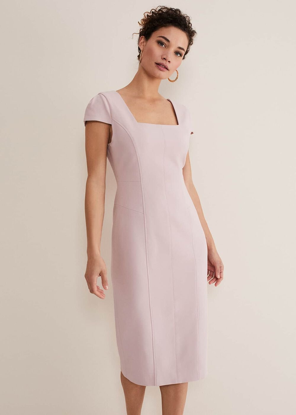 Eira Midi Dress Pale Pink