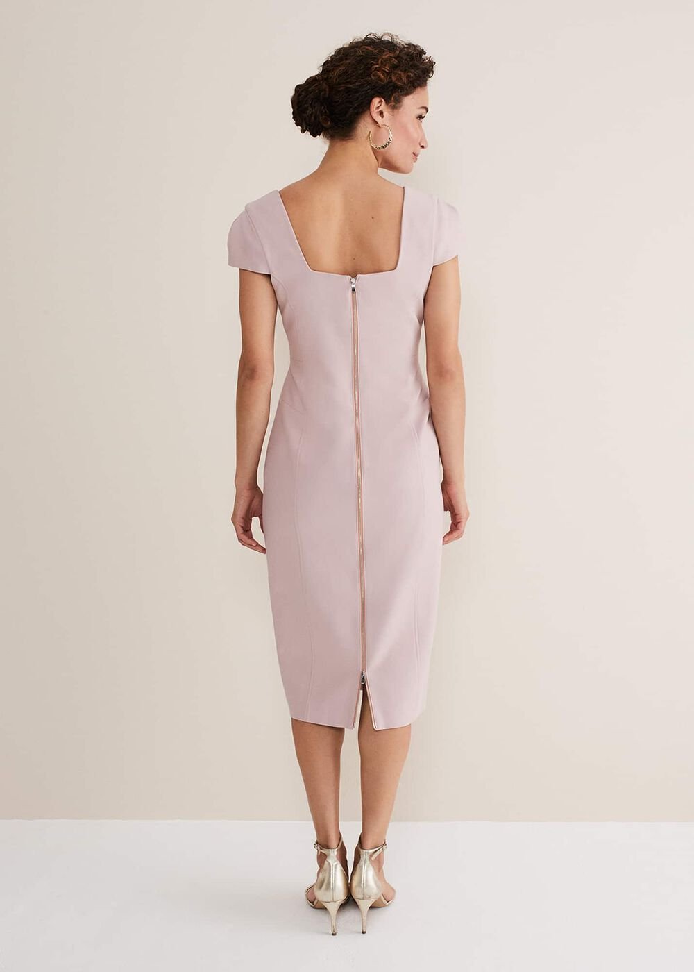 Eira Midi Dress Pale Pink