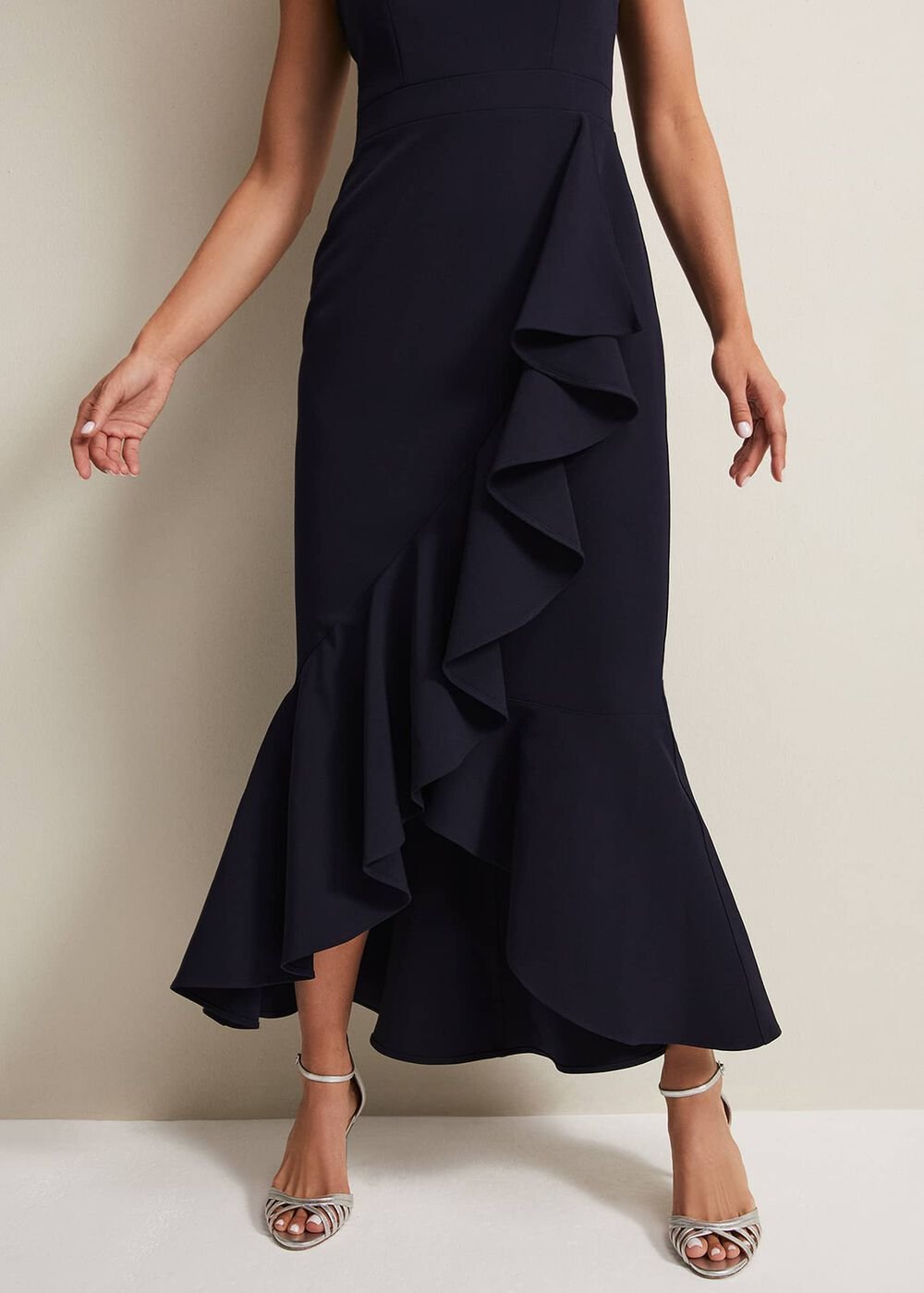 Chantal Navy Jewel Strap Maxi Dress Navy