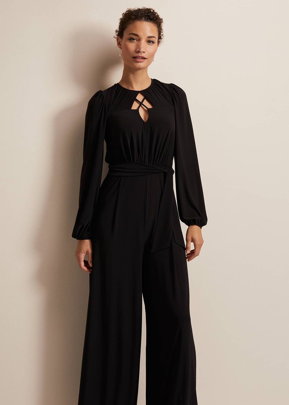Janece Black Wide Leg Jumpsuit Black