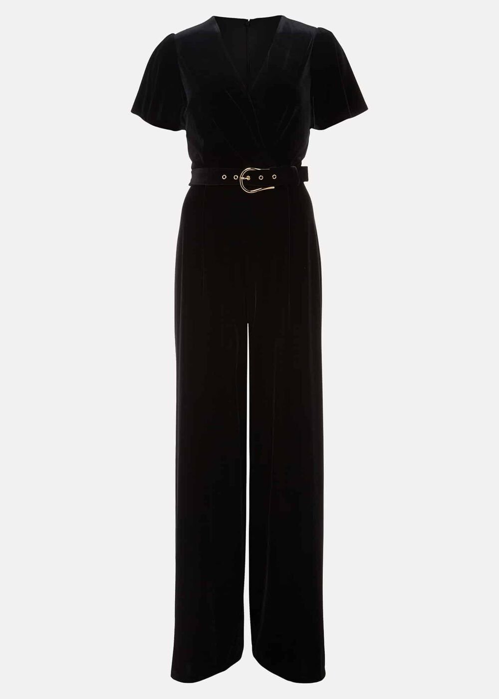 Holly Black Velvet Jumpsuit Black