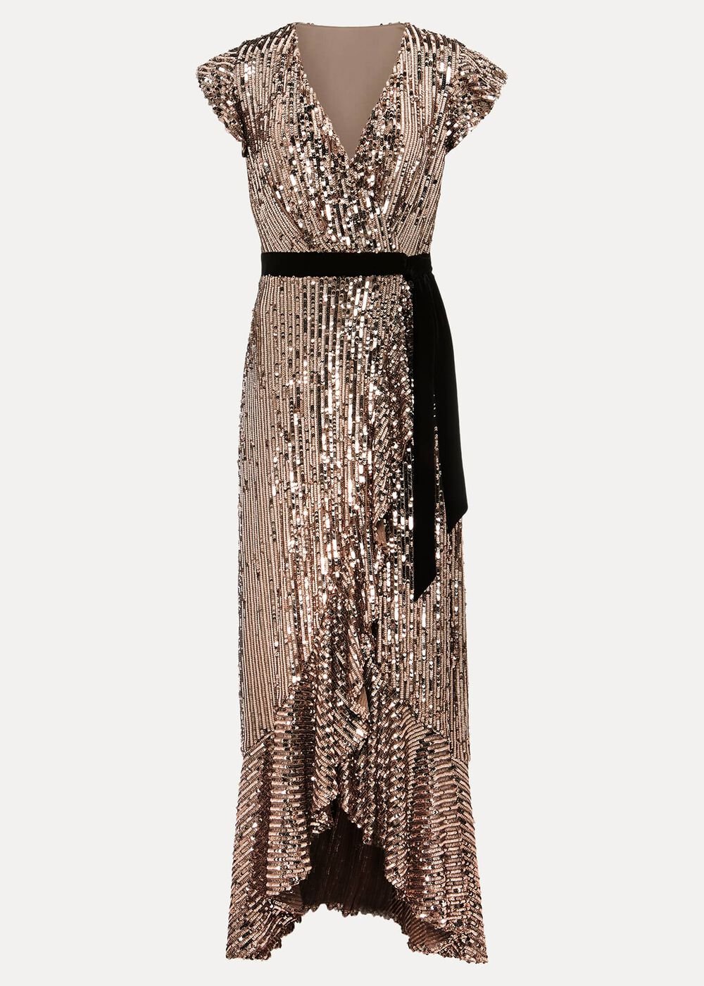 Enja Sequin Maxi Dress Rose Gold