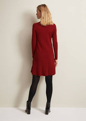 Vickie Fine Knit Mini Dress Red