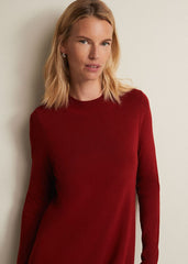 Vickie Fine Knit Mini Dress Red