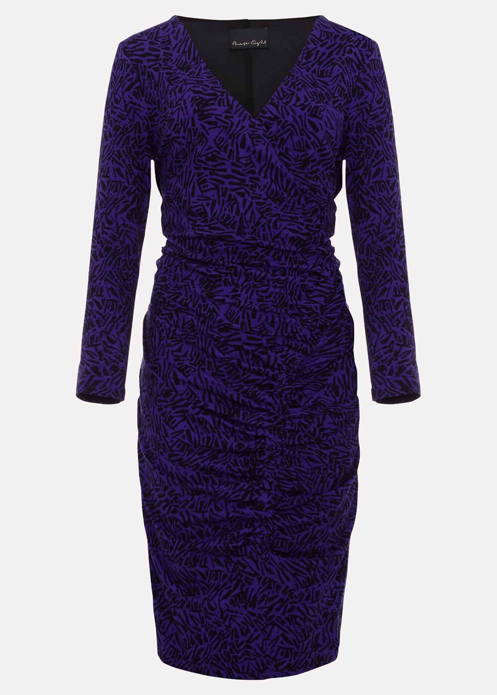 Theadora Jersey Midi Dress Black/Purple